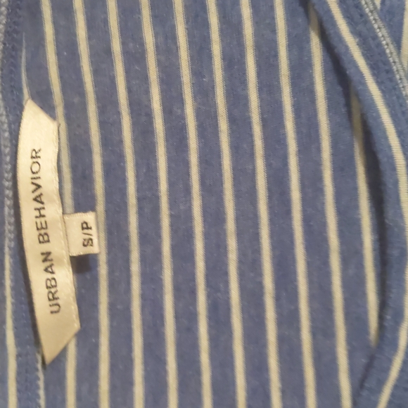 Urban behavior striped blue and white tee - Picture 3 of 3